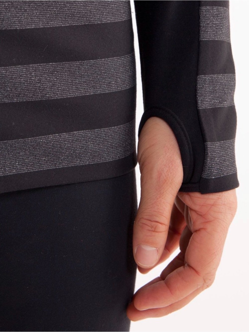 Lululemon Full Zip Hooded Stride Jacket Black Grey Micro Macro Stripe - Sz Small - Picture 5 of 13